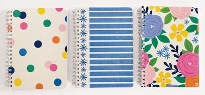 Personal Notebooks - 3 Fashion Covers, 7" x 5"