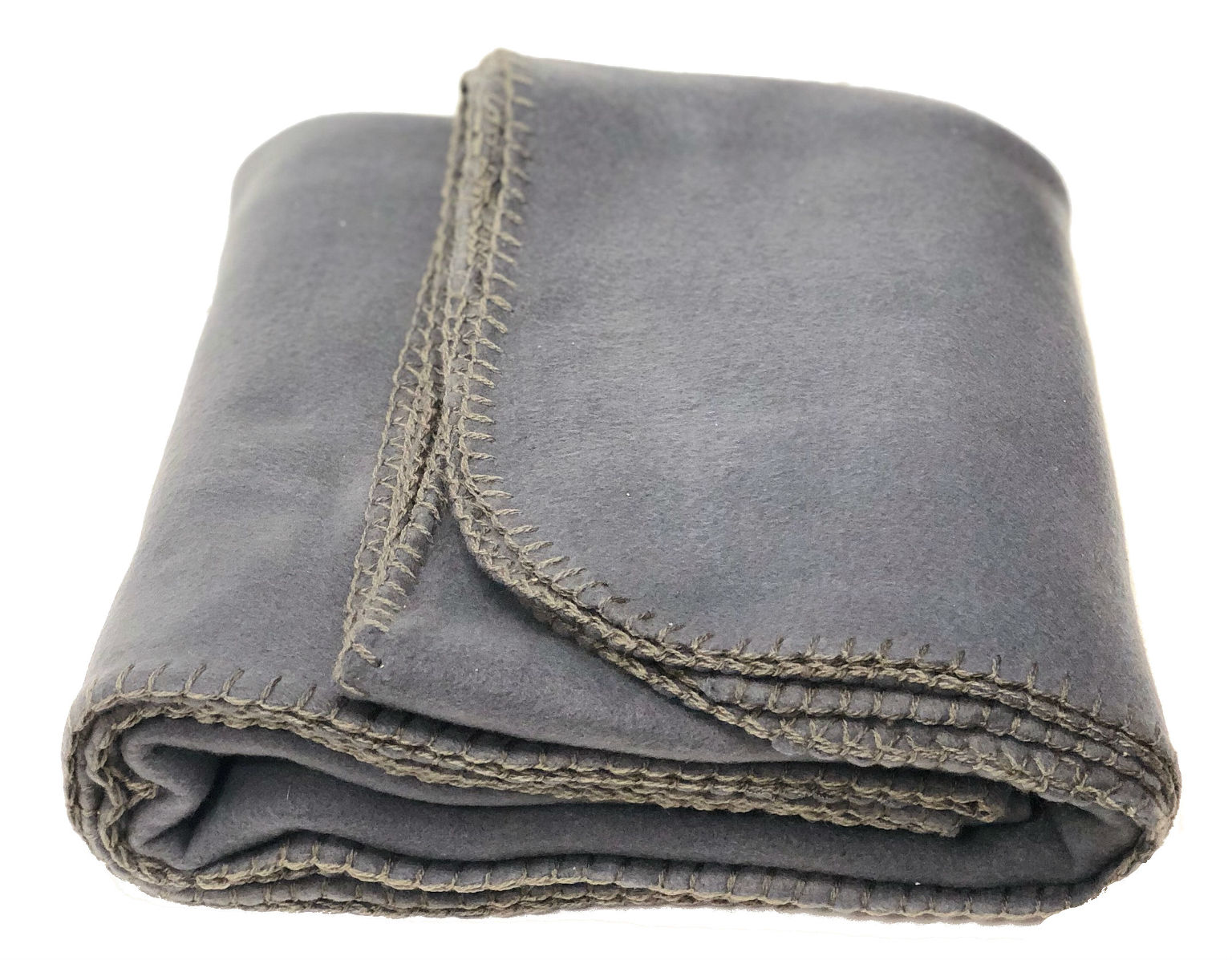 Wholesale Gray Fleece Throw Blanket with Stitched Edges DollarDays