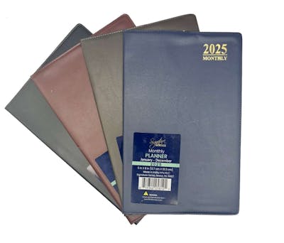 2025 Monthly Planner - 5 x 8 Inches, Assorted Colors