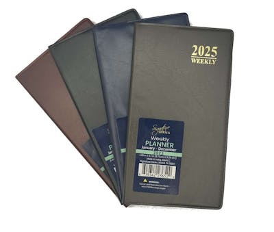 2025 Weekly Planner - 3 x 6 Inches, Assorted Colors