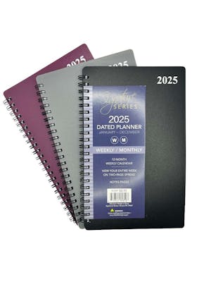 2025 Weekly / Monthly Planner - 5 x 8 Inches, Assorted Colors