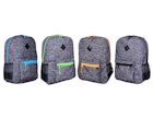 18" Classic Backpacks - Jersey Gray, Neon Zippers image number null