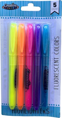 Highlighters - 5 Colors, Pen Style
