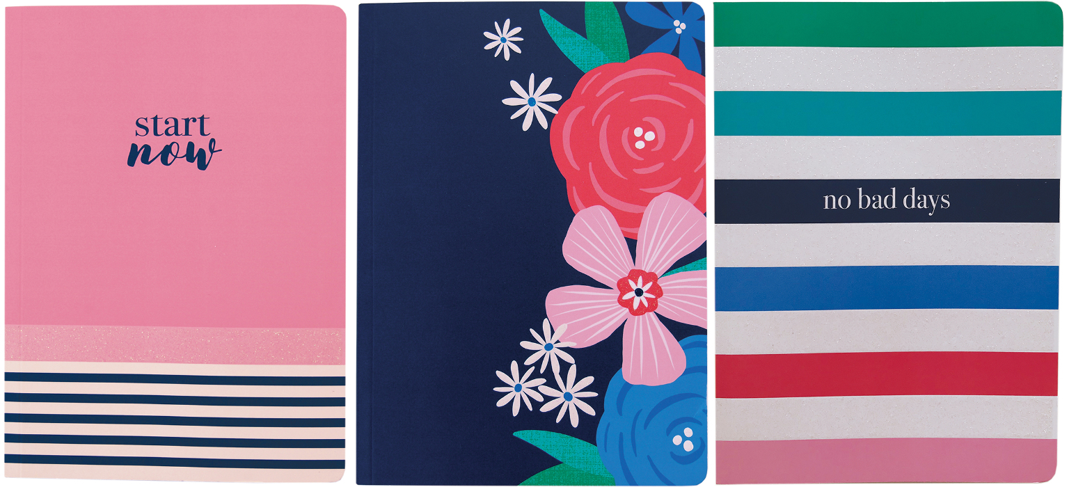 Day Trip Journals - 100 Sheets  3 Covers