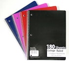 5-Subject College Ruled Notebooks - 4 Colors image number null