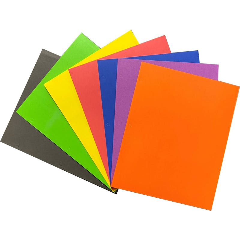 Creative Colors Paper 2 Pocket Folder - Assorted Solid Colors