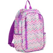 17" Classic Metro Mesh Backpack - Purple Chevron