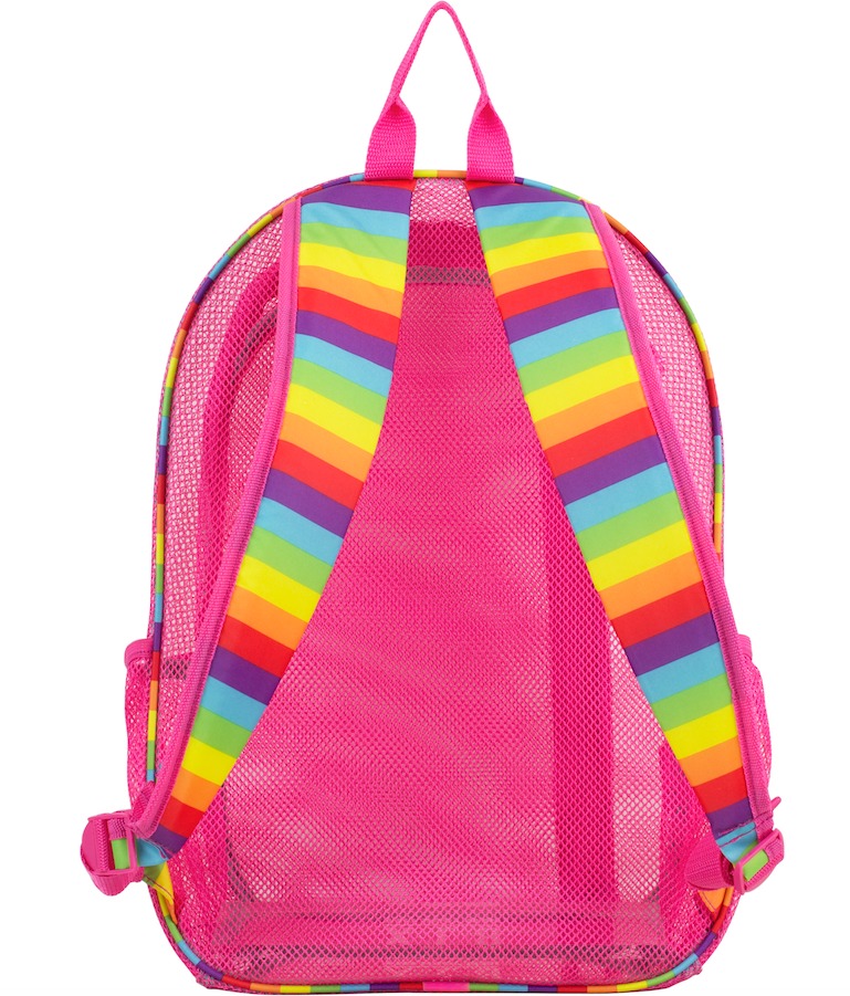 rainbow mesh backpack