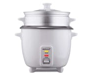 8-Cup Rice Cooker with Steamer, White