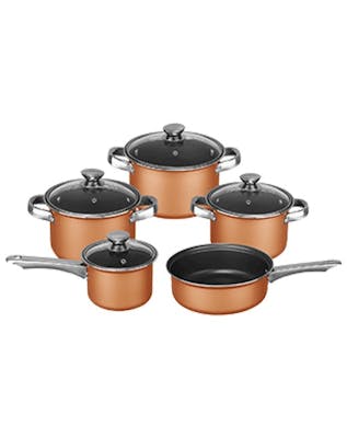 Non-Stick Copper Cookware Sets - 9 Pieces