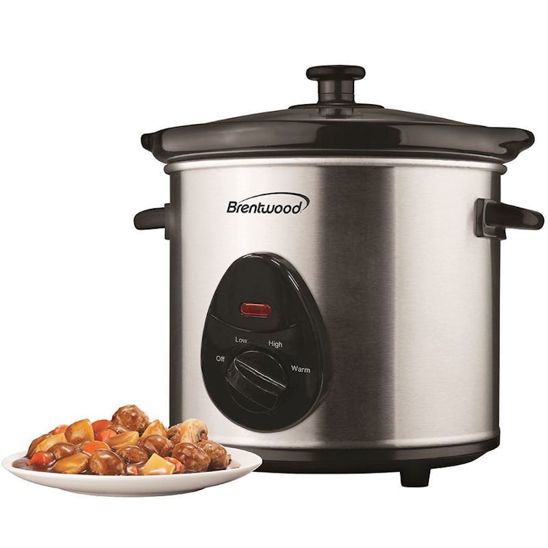 3 Quart Slow Cooker -  Stainless Steel