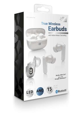True Wireless Earbuds With Active Noise Cancelling - White