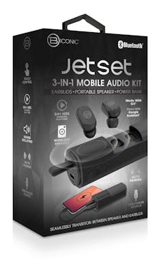 3 in 1 Electronic Set - Earbuds, Speaker, Power Bank