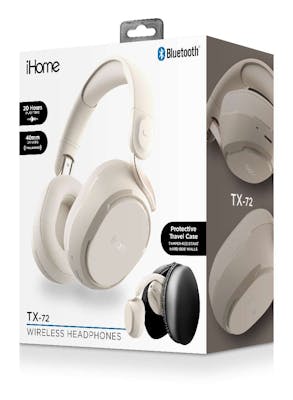 iHome TX-72 Wireless Headphones - Beige