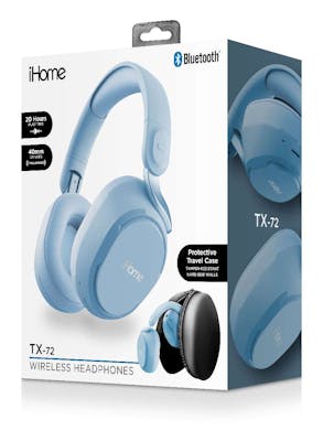 iHome TX-72 Wireless Headphones - Light Blue