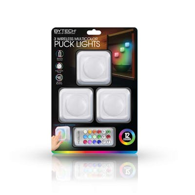 Puck Lights with Remote - Multicolor