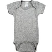 Infant Onesies - Heather Gray, Medium, Interlock Short Sleeve