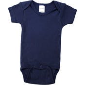 Interlock Short Sleeve Infant Onesies - Navy, Medium