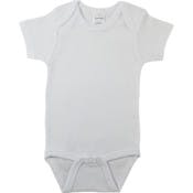 Interlock Short Sleeve Infant Rompers - White, Small