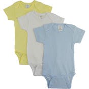 Infant Boys' Rompers - Assorted Colors, Medium, 3 Pack