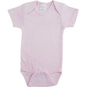 Interlock Short Sleeve Romper, Pink, Medium