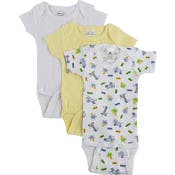 Boys' Printed Short Sleeve Onesies, Assorted, Preemie