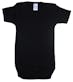 Newborn Interlock Short Sleeve Infant Romper, Black
