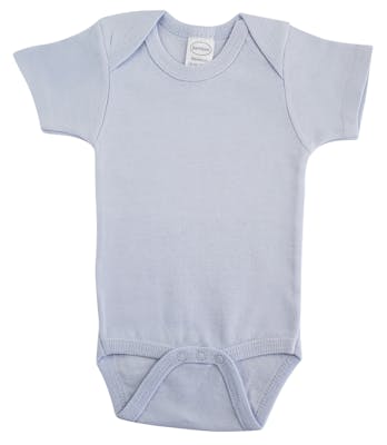 Interlock Short Sleeve Onesies, Blue, Medium