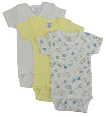 Girls' Printed Short Sleeve Onesie, Assorted, Newborn