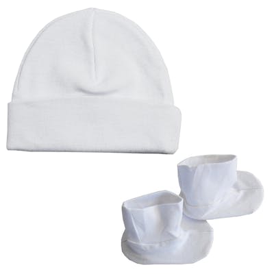Cap &amp; Bootie Sets, White