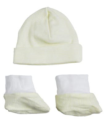Cap &amp; Bootie Sets, Yellow