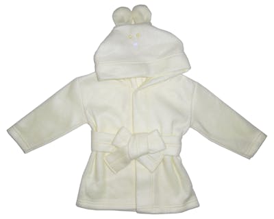 Fleece Robes with Hoodie, Newborn, Yellow