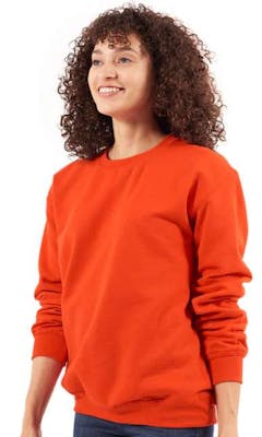 Adult Crewneck Sweatshirts - Orange, S-XL