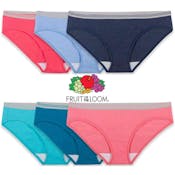 Fruit of the Loom Ladies Low-Rise Hipster Panty - Size 6, 6pk