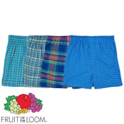 Boys Plaid Boxer Shorts - Size Small, 4 Pack