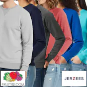 Fruit of the Loom Adult Crewneck Sweatshirts - Size 3XL, Assorted Colors, 24pcs