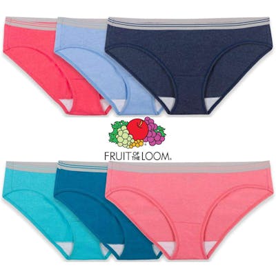 Fruit of the Loom Ladies Low-Rise Hipster Panty - Size 6, 6pk