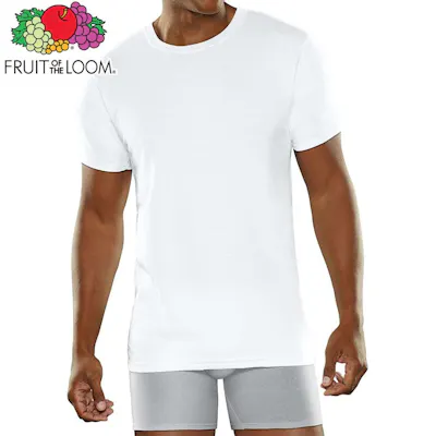 Fruit of the Loom Men's Crew Neck Undershirts - Size Large, 3 Pack, 12pcs
