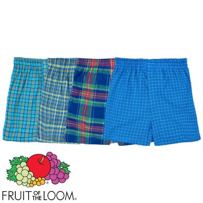 Boys Plaid Boxer Shorts - Size Small, 4 Pack