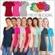 Ladies Cotton V-Neck T-Shirts - Size 2XL, Assorted Colors (2 of 2)