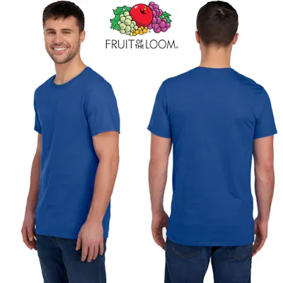 Fruit of the Loom Unisex T-Shirts - Size Small, Royal Blue