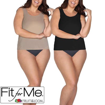 Microfiber Plus Size Tank Tops - Size 3XL, 2pk