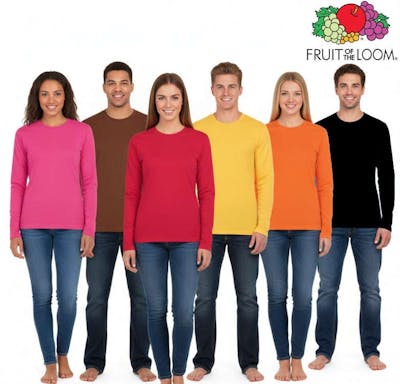 Fruit of the Loom Unisex Long Sleeve - Size Medium