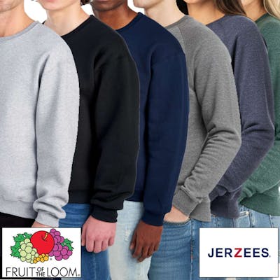 Fruit of the Loom Adult Unisex Sweatshirts - Size Medium, Assorted Colors, 24pcs