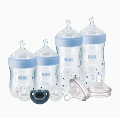 NUK Simply Natural Bottles - 9pc, Blue Stars