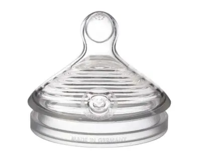 NUK Simply Natural Fast Flow Bottle Nipples, 2 Pack