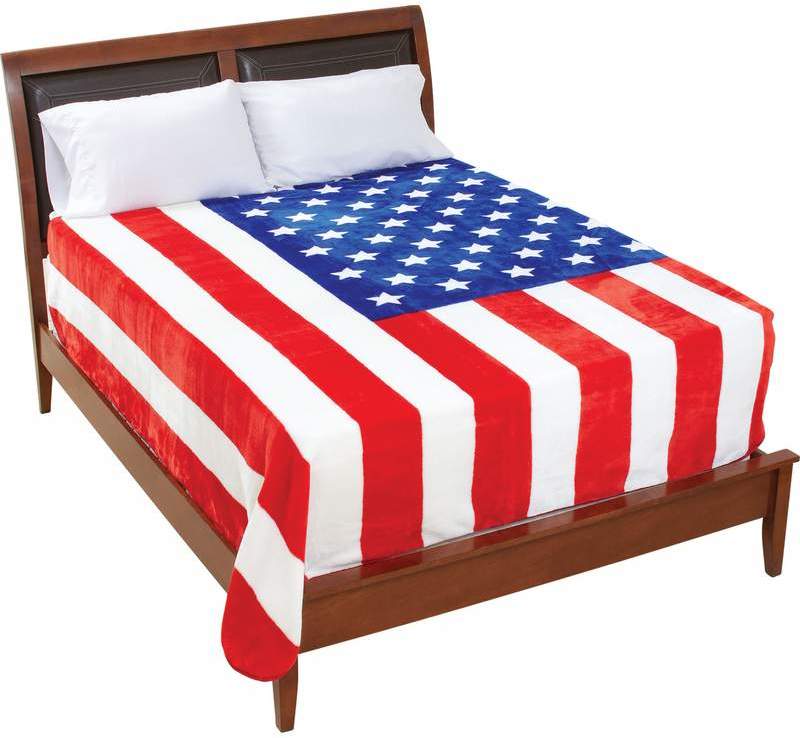 Wholesale U.S.A Flag Blanket 79" x 91" DollarDays