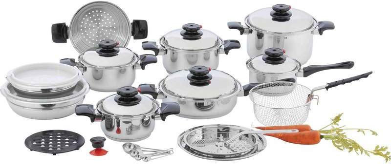 Discover More About 17pc Stainless Steel Waterless Cookware Set thumbnail