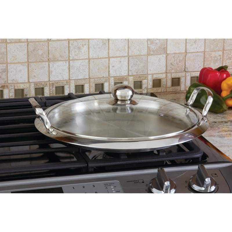 12-Element High-Quality Stainless Steel Round Griddle
