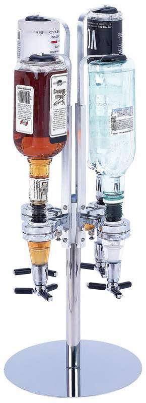Wyndham House Liquor Dispenser - 4-Bottle Drinks, Alcohol Station -  Wall-Mounted Cocktail Tap, Push-Release Valves, Rubber Suction Cups, Home  Bar, Man